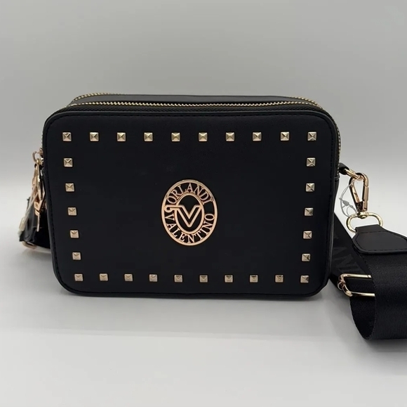NWT Valentino Orlandi Black Studded Crossbody Bag - Picture 8 of 8
